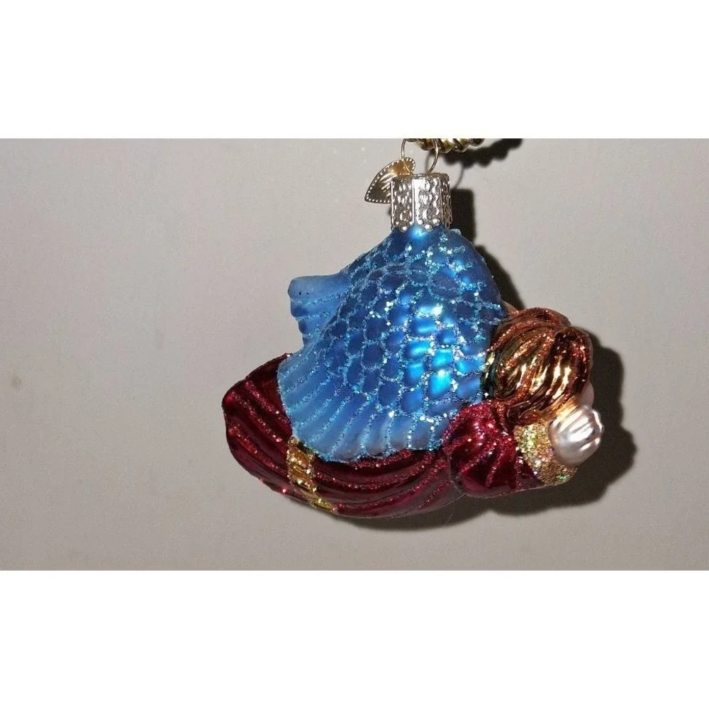 Old World Christmas Flying Angel Glass Christmas Ornament Hand Painted 3.5